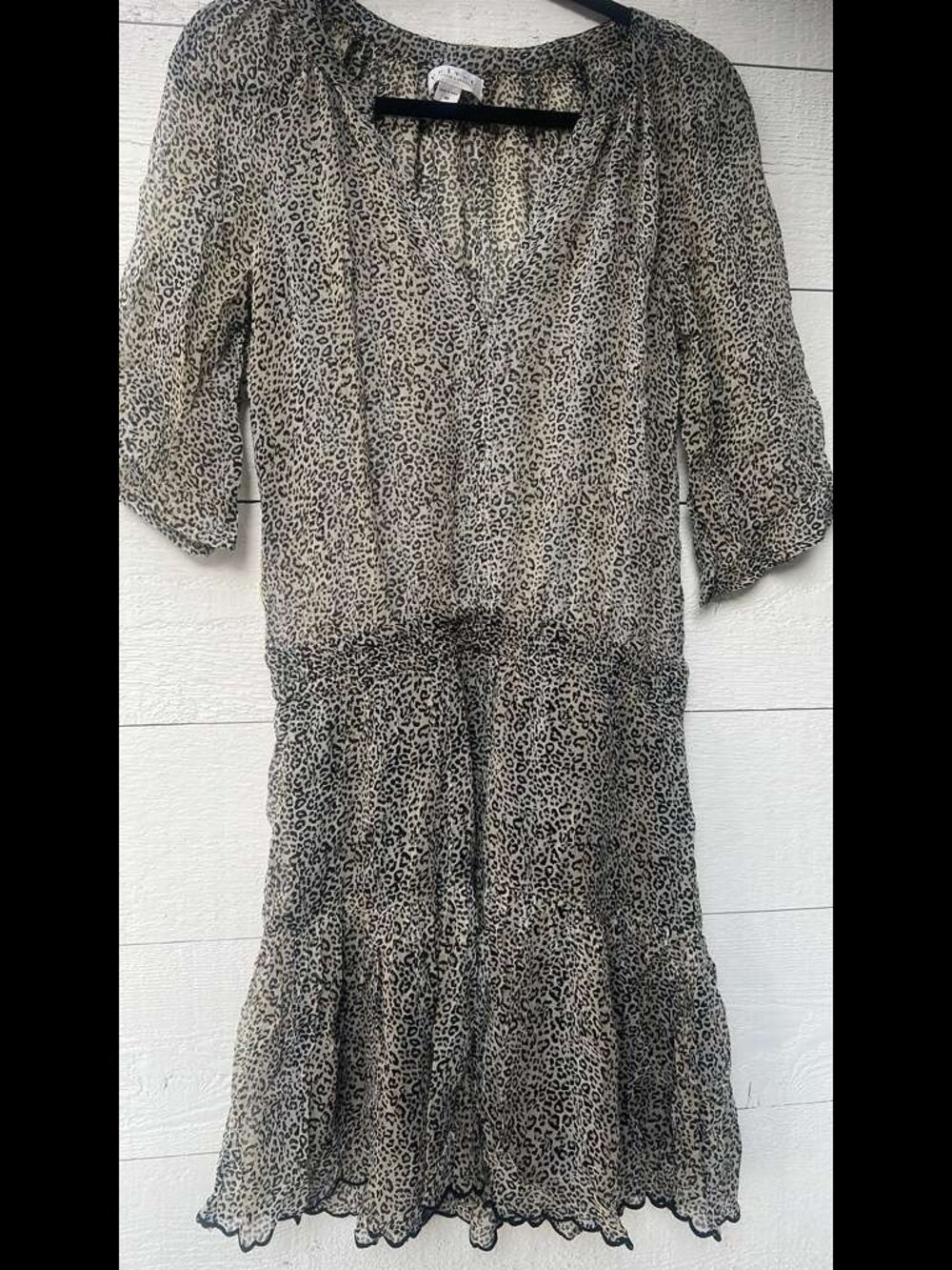Velvet & Graham Spencer Aubrey Leopard Print Dress XS #206